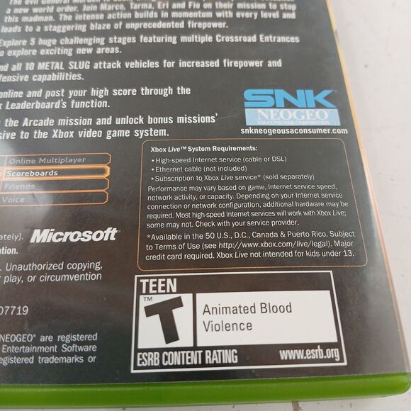 Metal Slug 3 - Original Microsoft Xbox - Tested - Authentic Complet with Manual - Picture 5 of 13